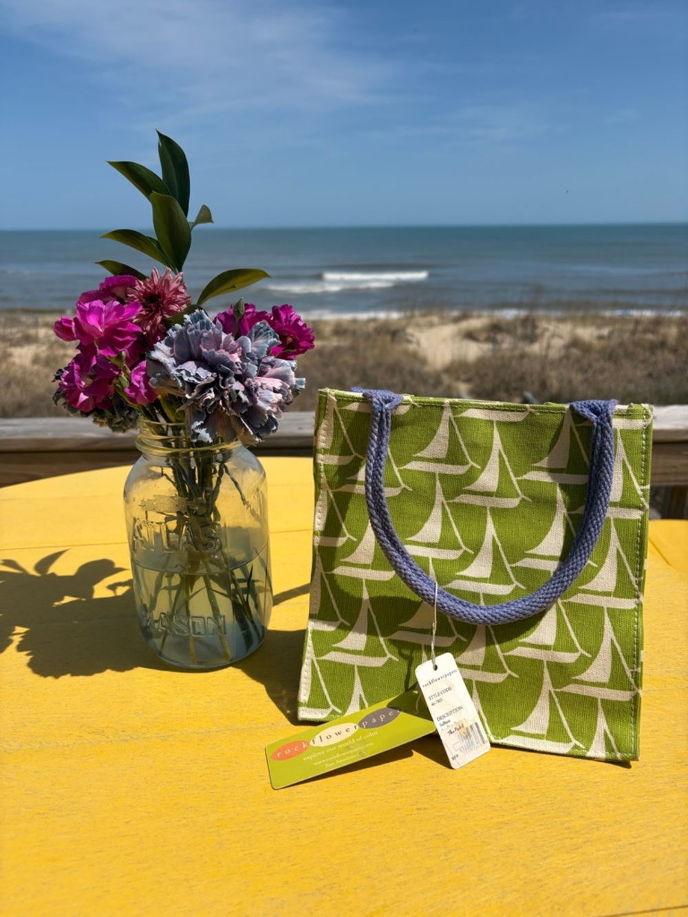 Sailboat Print  rockflowerpaper "Sails" Itsy Bitsy Mini Tote Bag - NWT